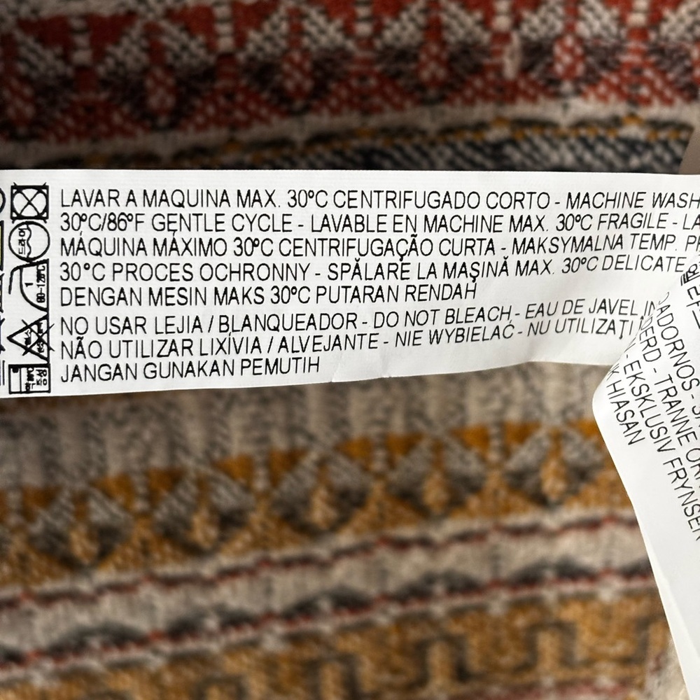 ZARA TRF Cropped Tweed Jacket Multicolor Open Front Cotton Blend Small - Picture 7 of 12